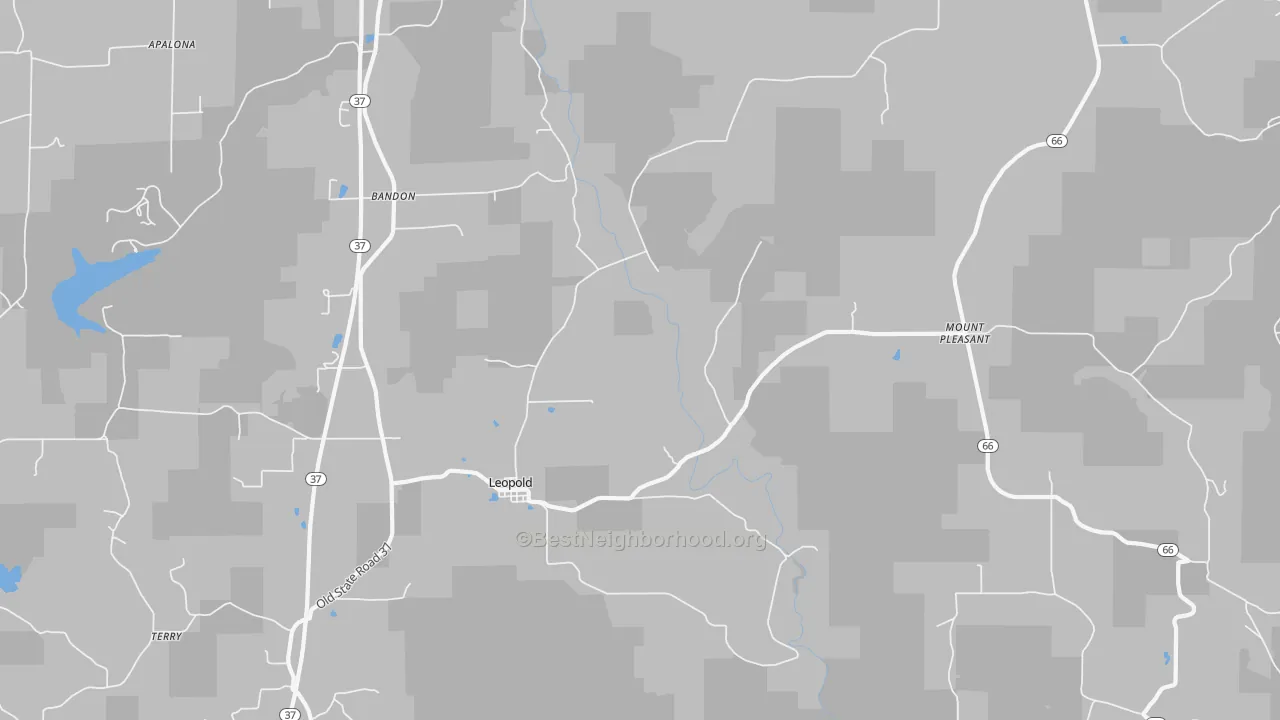 Transit Grade map of 47551, IN
