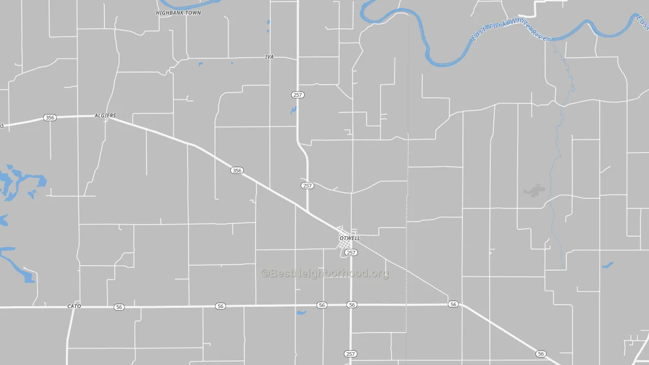 Transit Grade map of 47564, IN