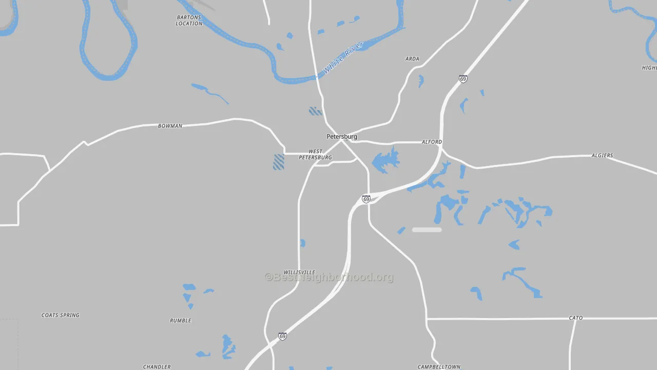 Transit Grade map of 47567, IN