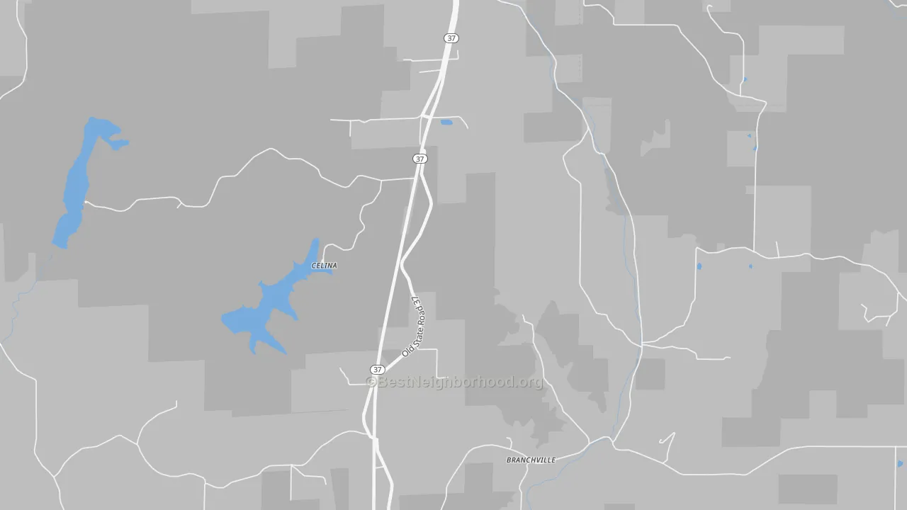 Transit Grade map of 47576, IN