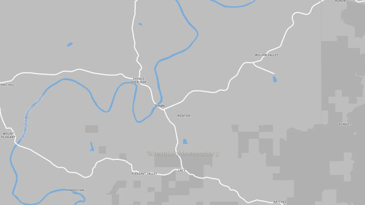Transit Grade map of 47581, IN