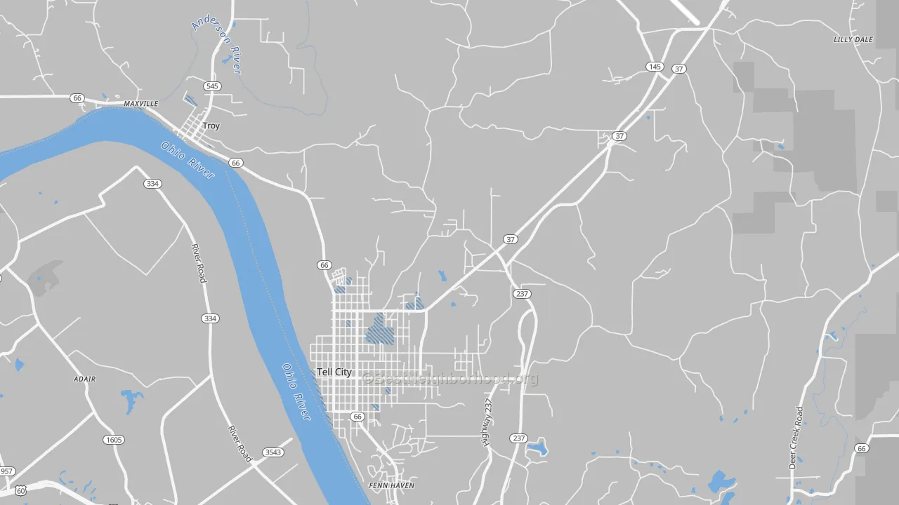 Transit Grade map of 47586, IN