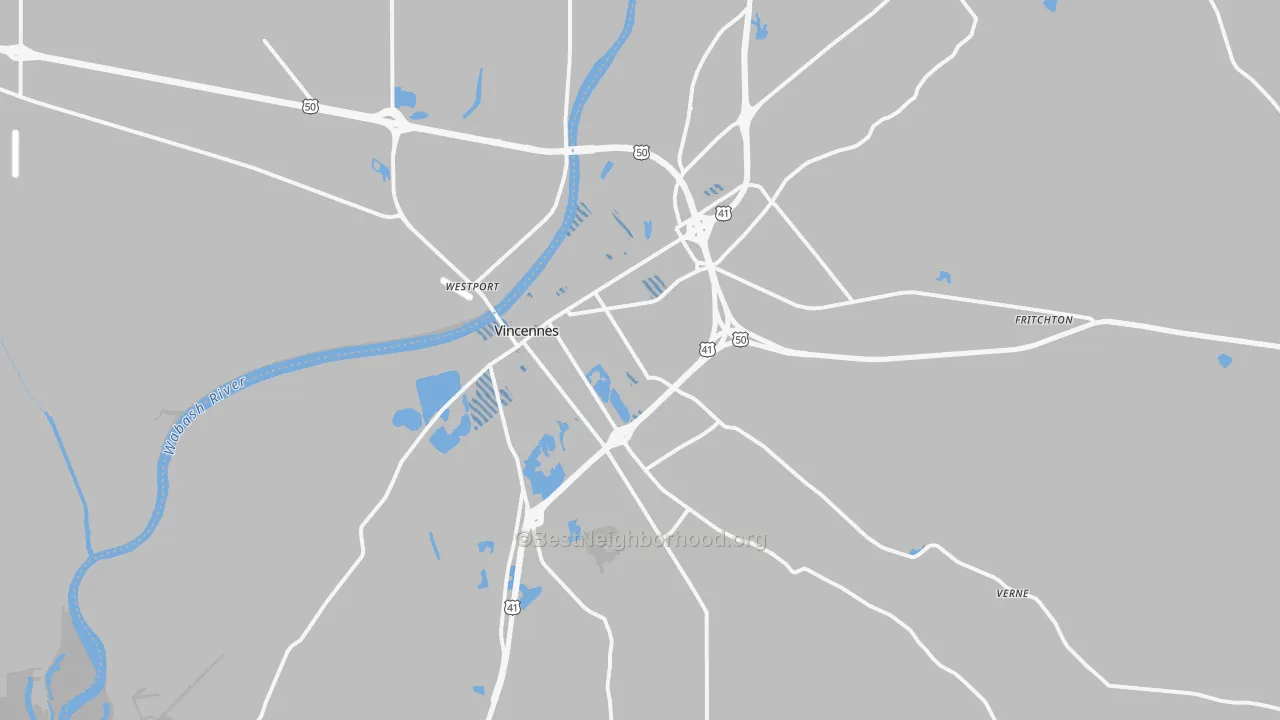 Transit Grade map of 47591, IN
