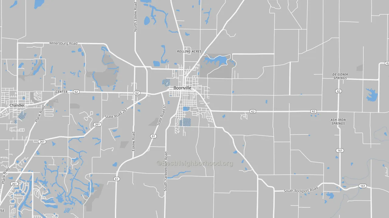 Transit Grade map of 47601, IN