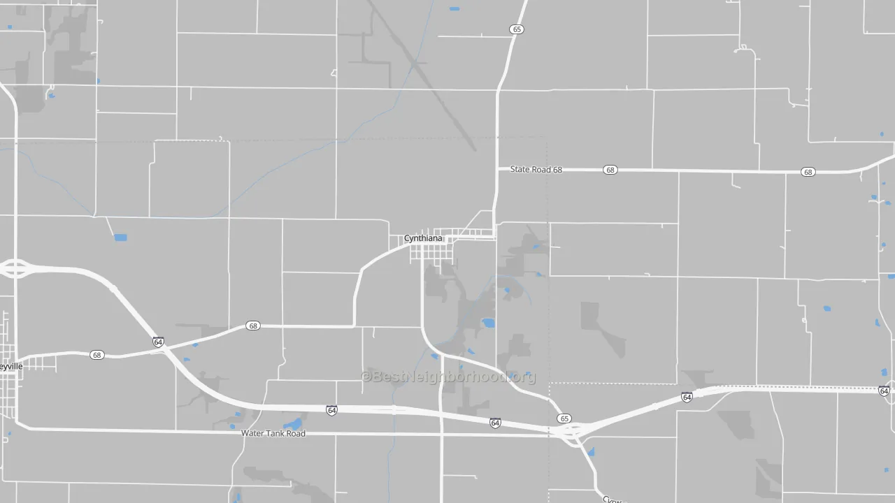 Transit Grade map of 47612, IN