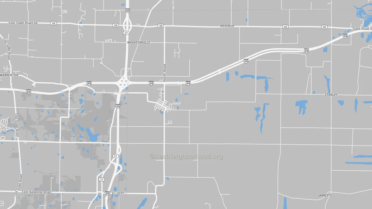Transit Grade map of 47613, IN