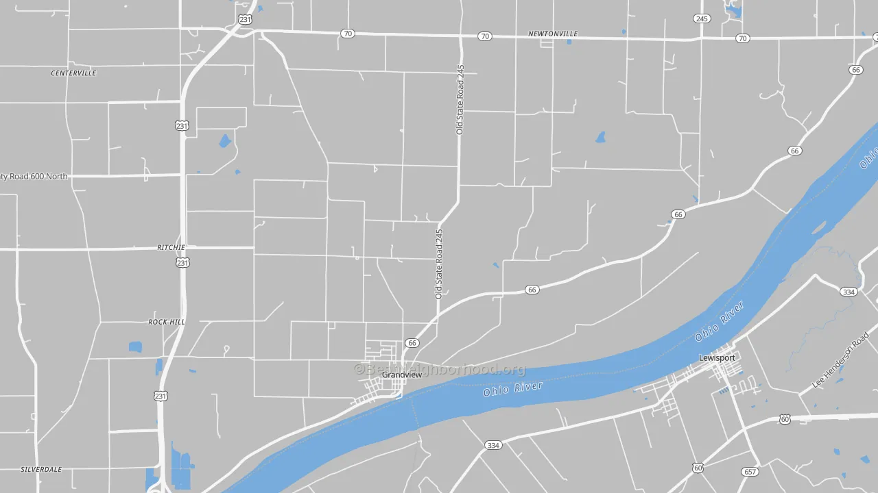 Transit Grade map of 47615, IN