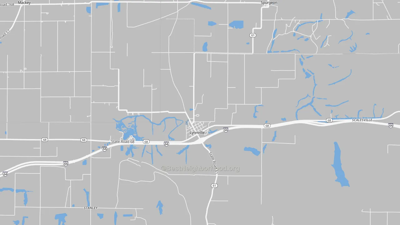 Transit Grade map of 47619, IN