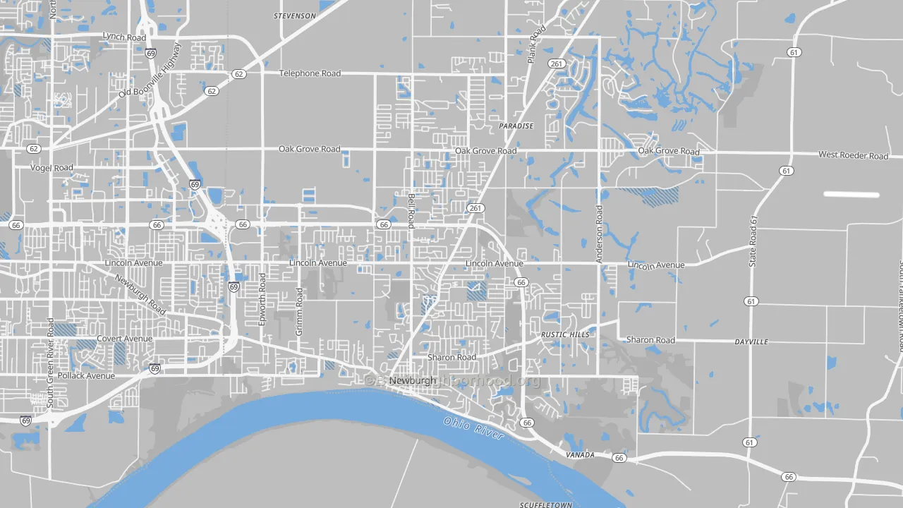 Transit Grade map of 47630, IN