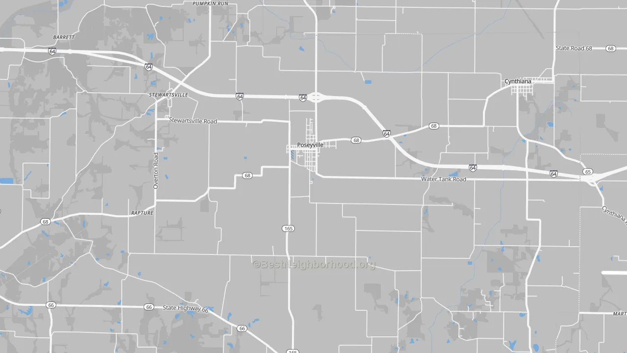 Transit Grade map of 47633, IN