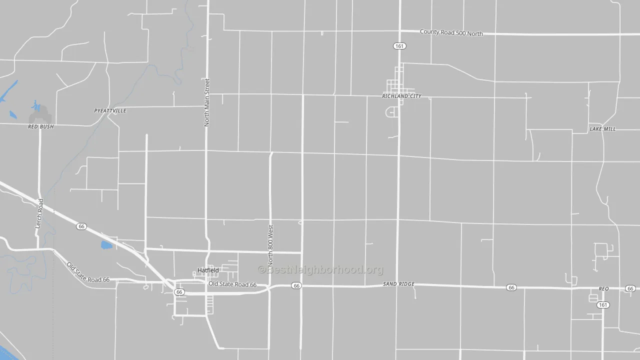Transit Grade map of 47634, IN