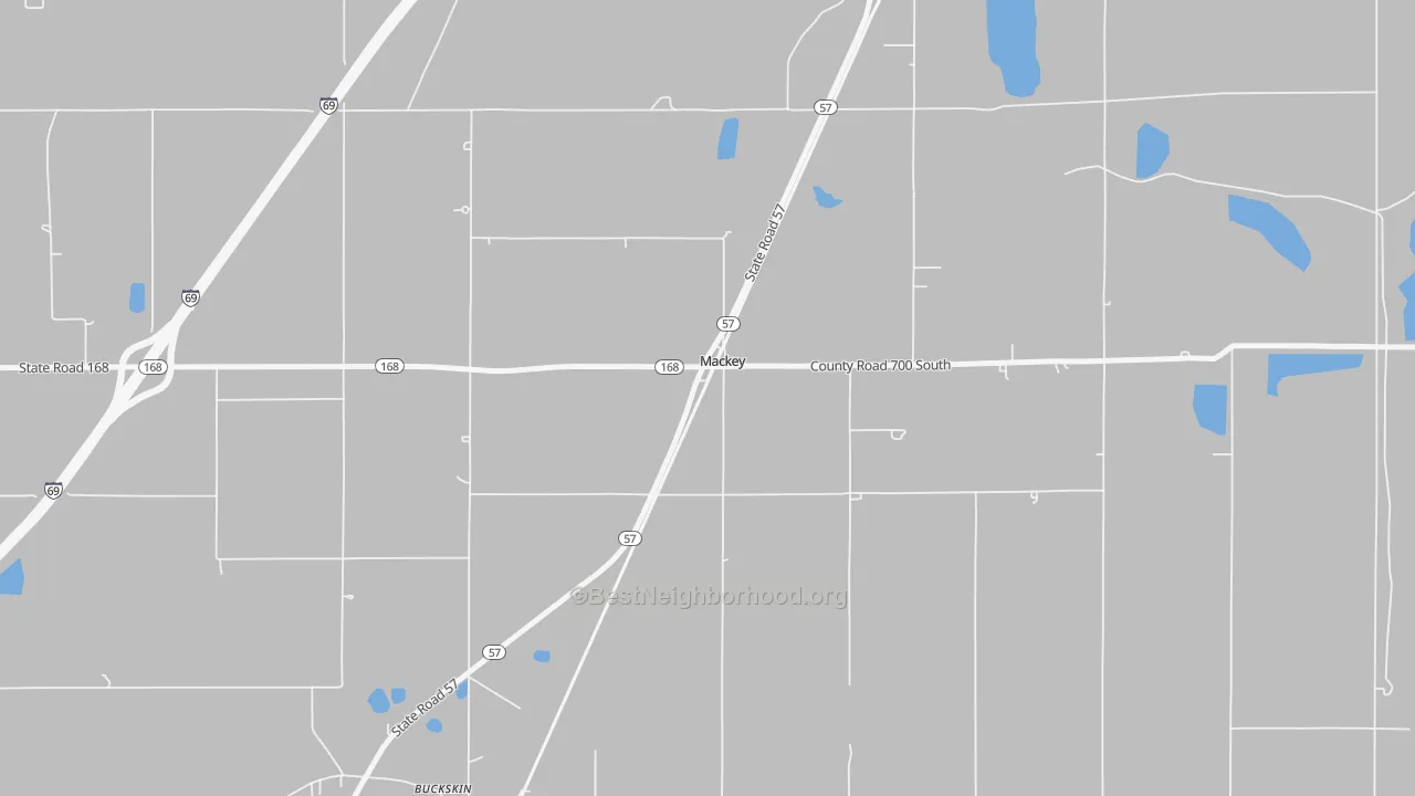 Transit Grade map of 47654, IN