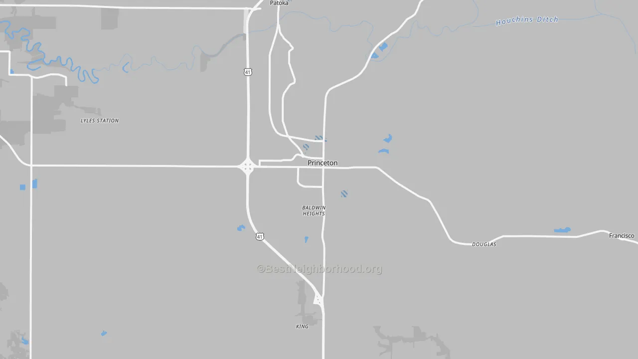 Transit Grade map of 47670, IN