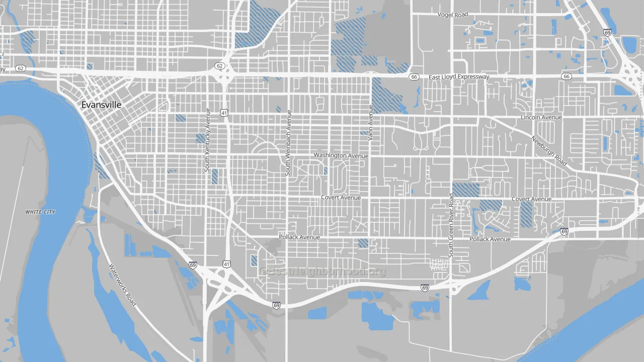 Transit Grade map of 47714, IN