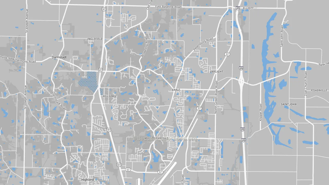 Transit Grade map of 47725, IN