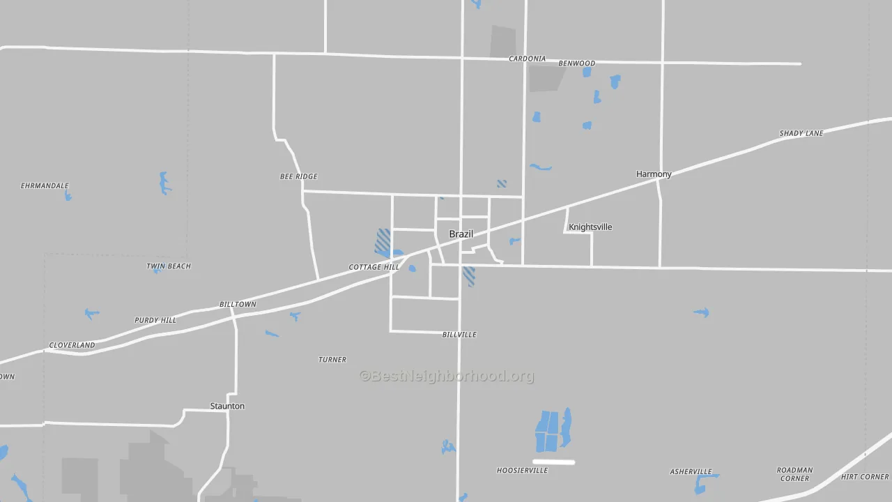 Transit Grade map of 47834, IN