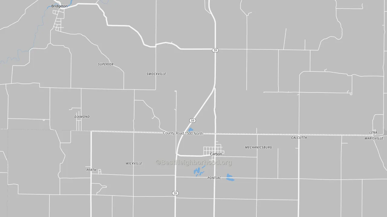 Transit Grade map of 47837, IN