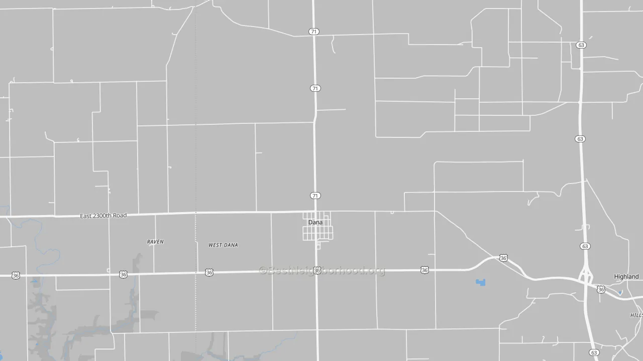 Transit Grade map of 47847, IN