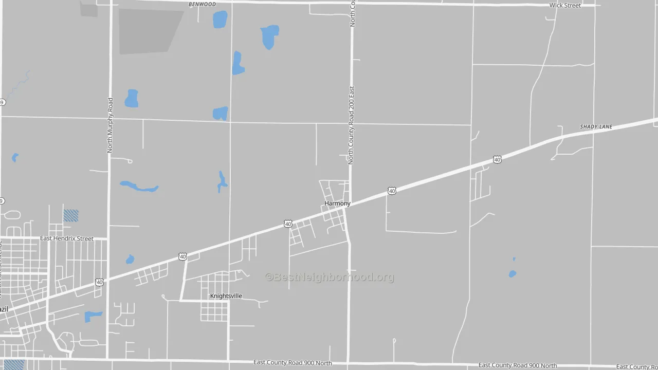 Transit Grade map of 47853, IN