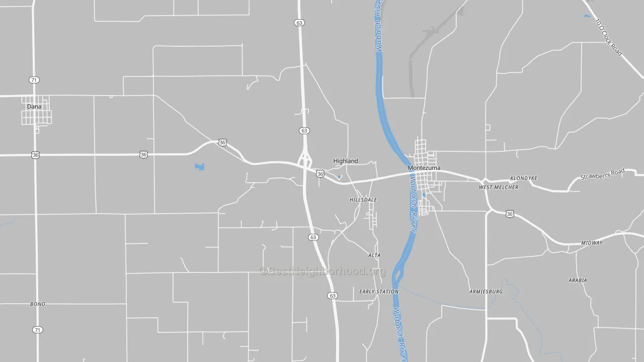 Transit Grade map of 47854, IN