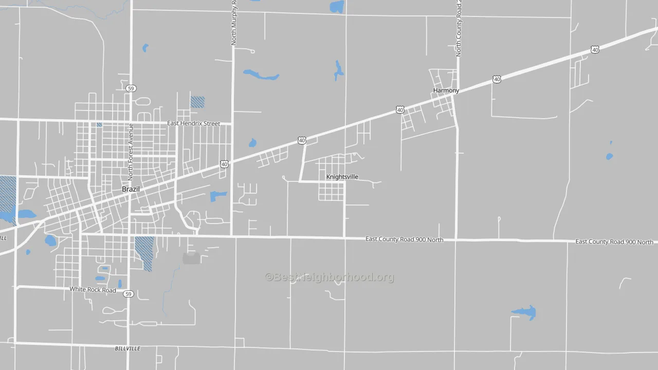 Transit Grade map of 47857, IN