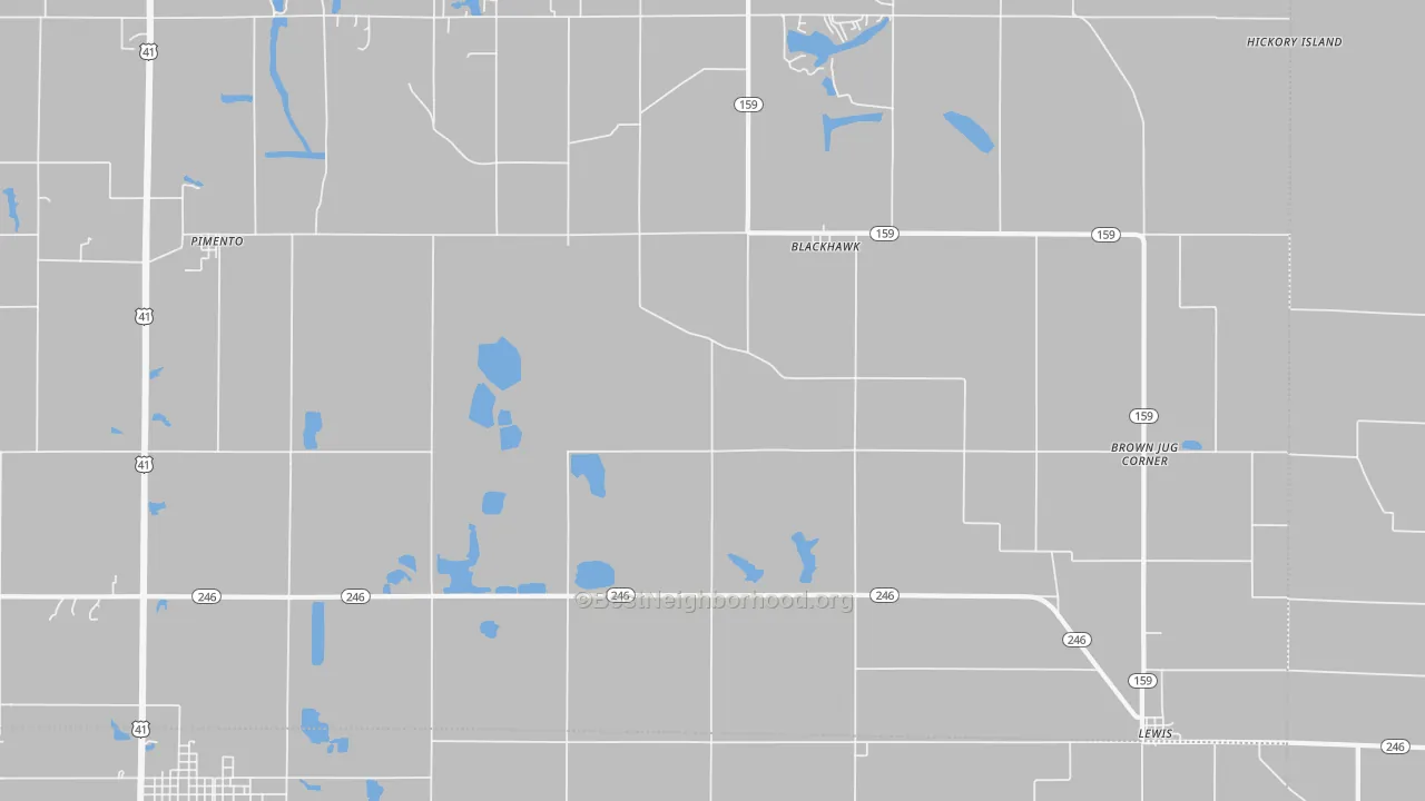 Transit Grade map of 47866, IN