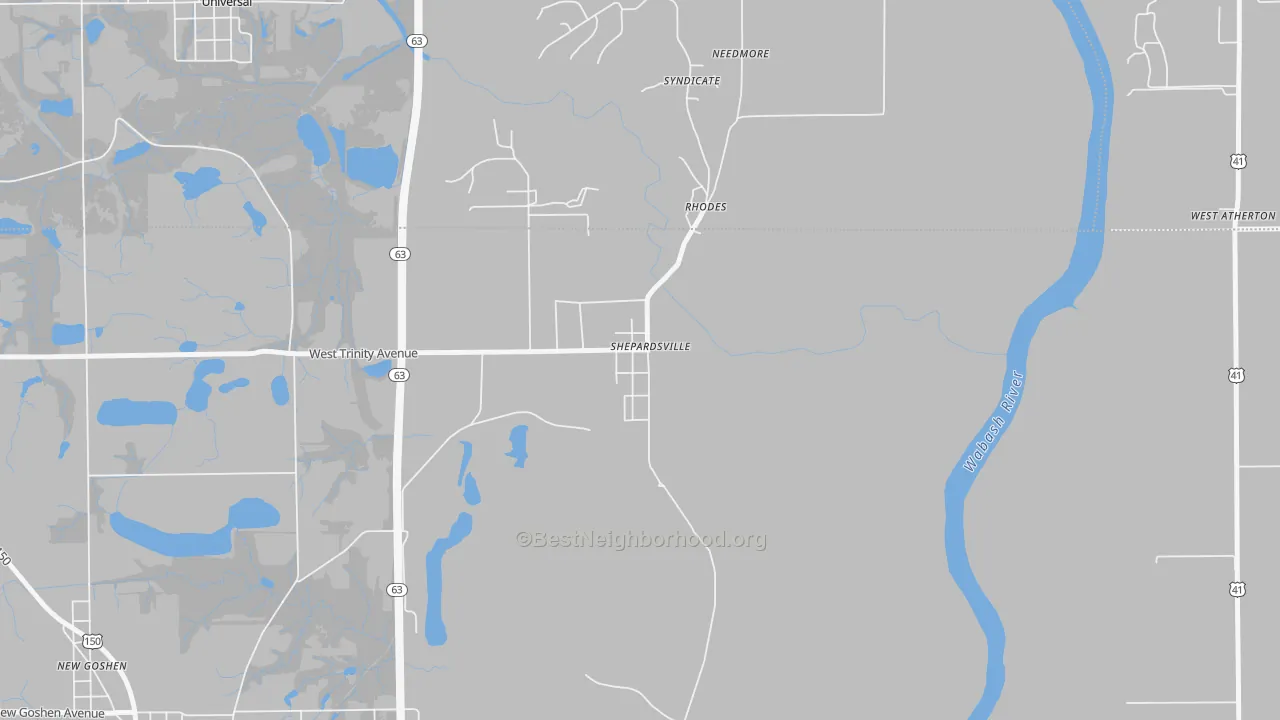 Transit Grade map of 47880, IN