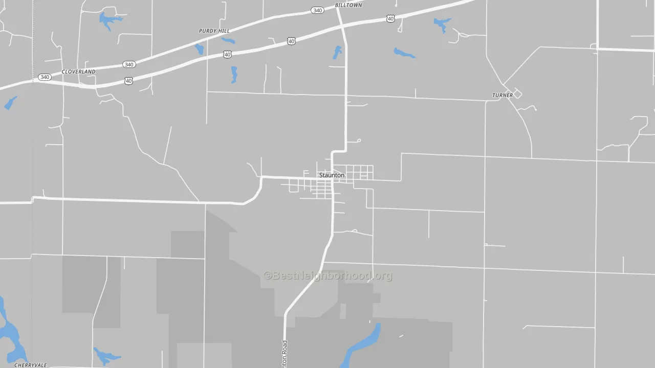 Transit Grade map of 47881, IN