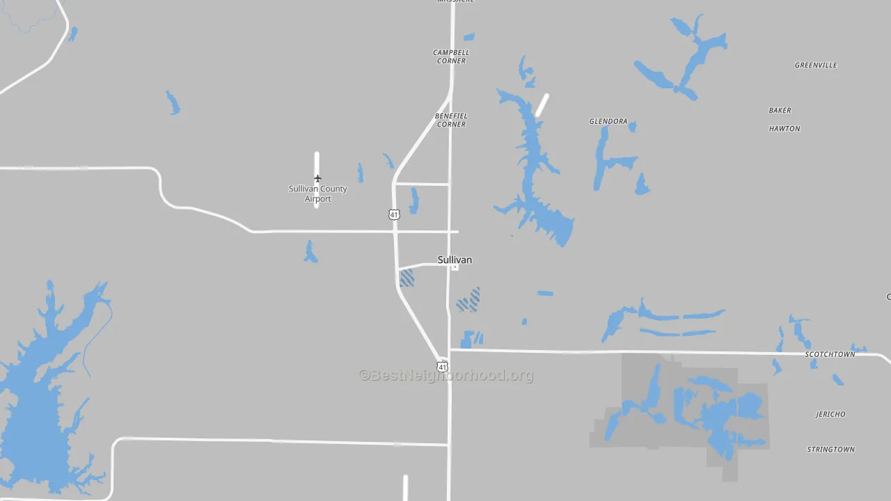 Transit Grade map of 47882, IN