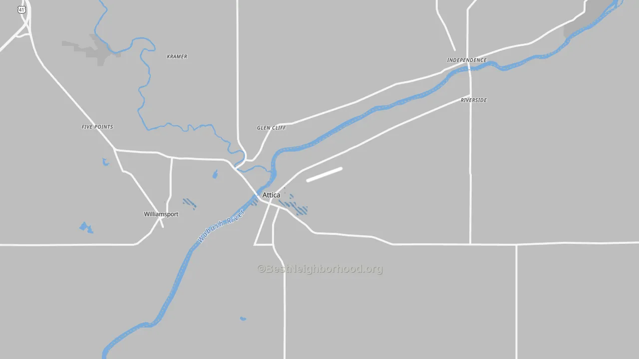 Transit Grade map of 47918, IN