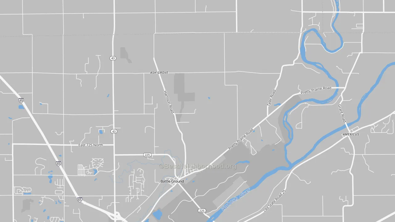 Transit Grade map of 47920, IN