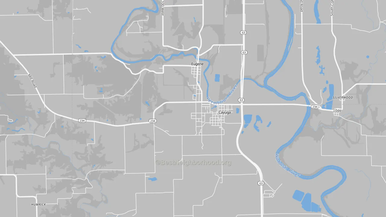 Transit Grade map of 47928, IN