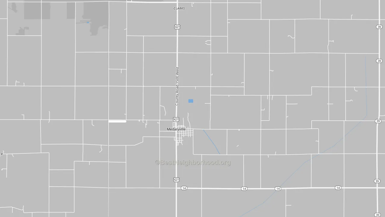 Transit Grade map of 47957, IN
