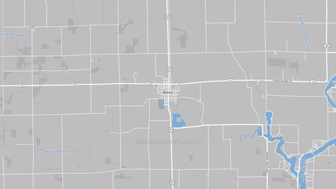 Transit Grade map of 47959, IN