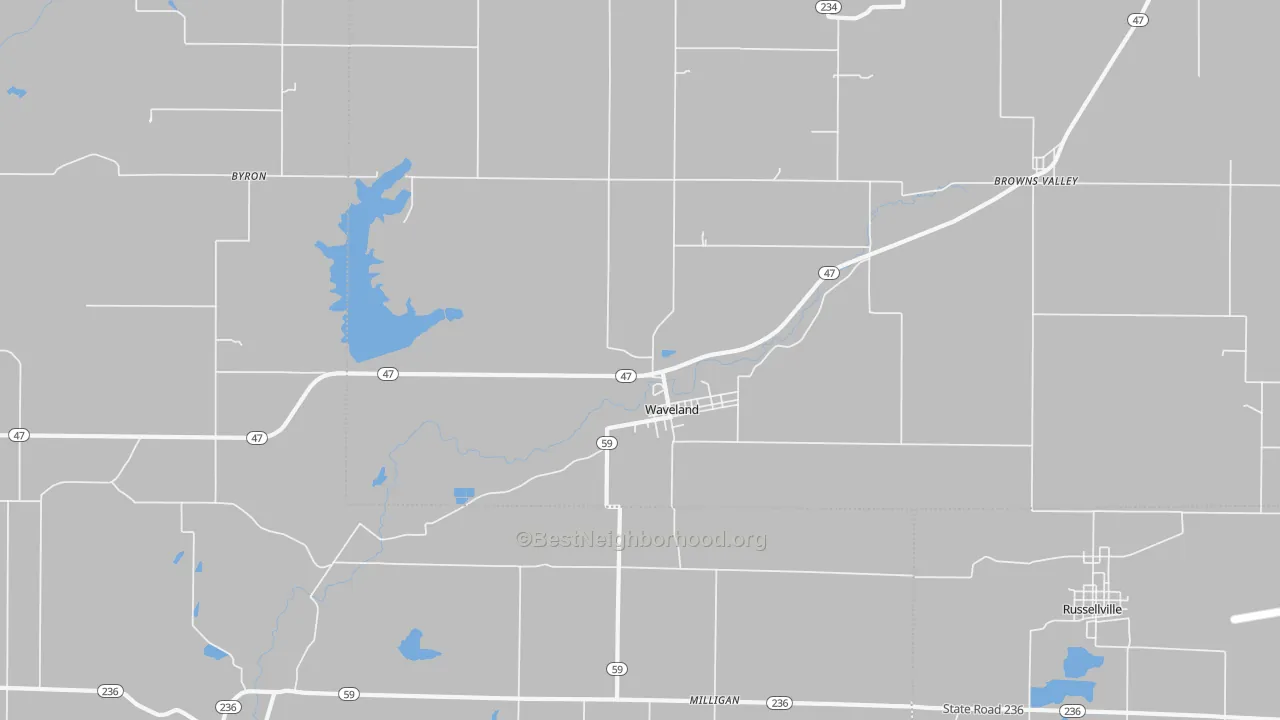 Transit Grade map of 47989, IN