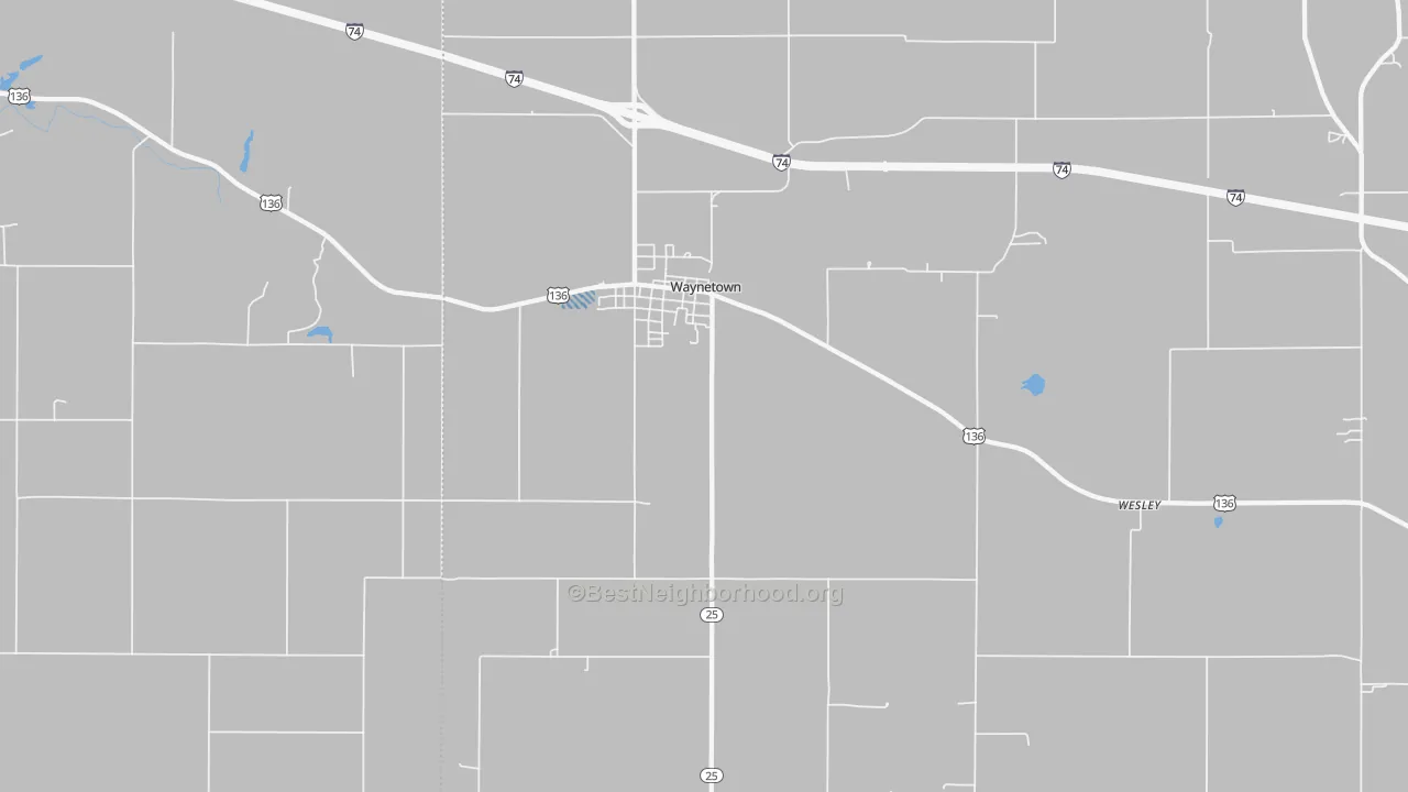 Transit Grade map of 47990, IN