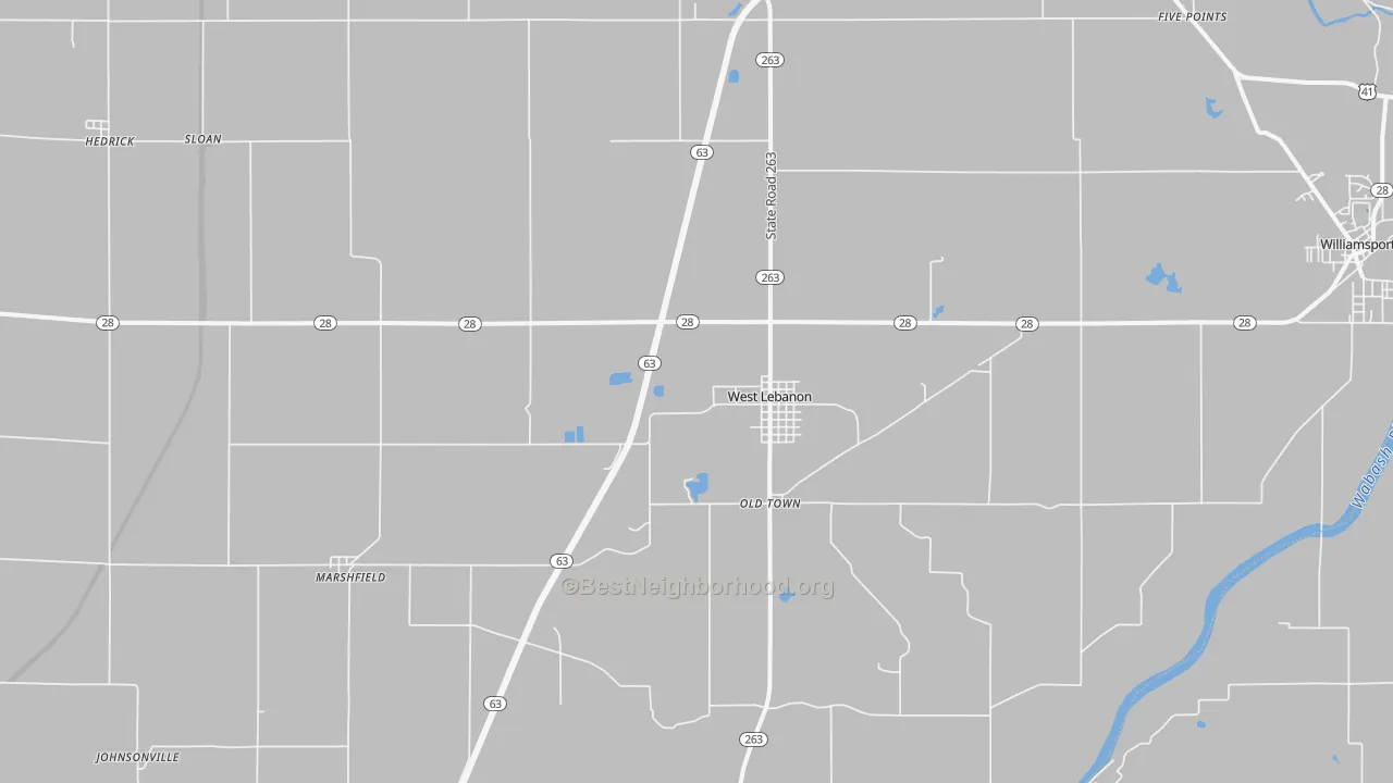 Transit Grade map of 47991, IN