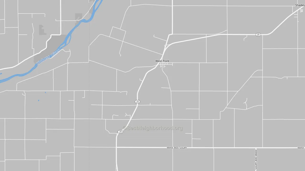 Transit Grade map of 47992, IN