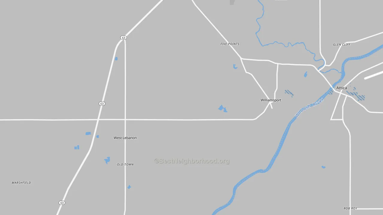 Transit Grade map of 47993, IN
