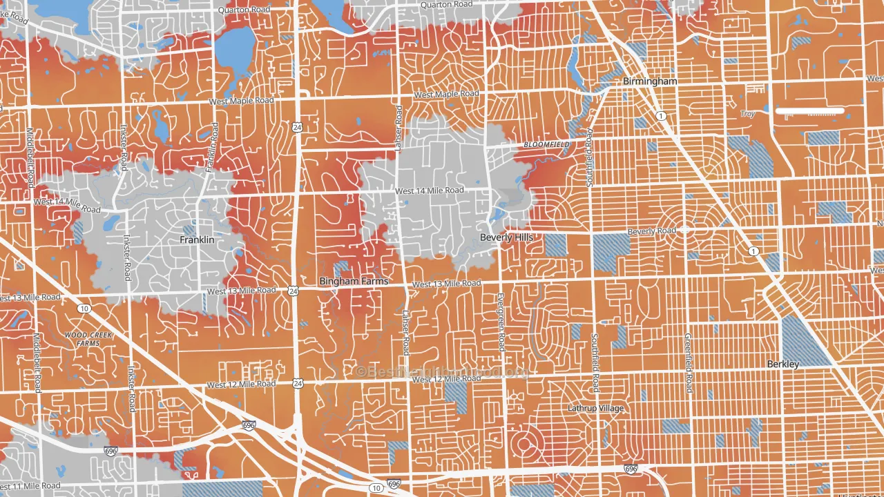 Transit Grade map of 48025, MI