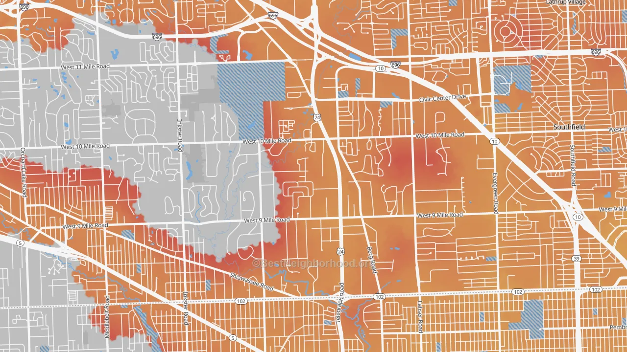 Transit Grade map of 48033, MI