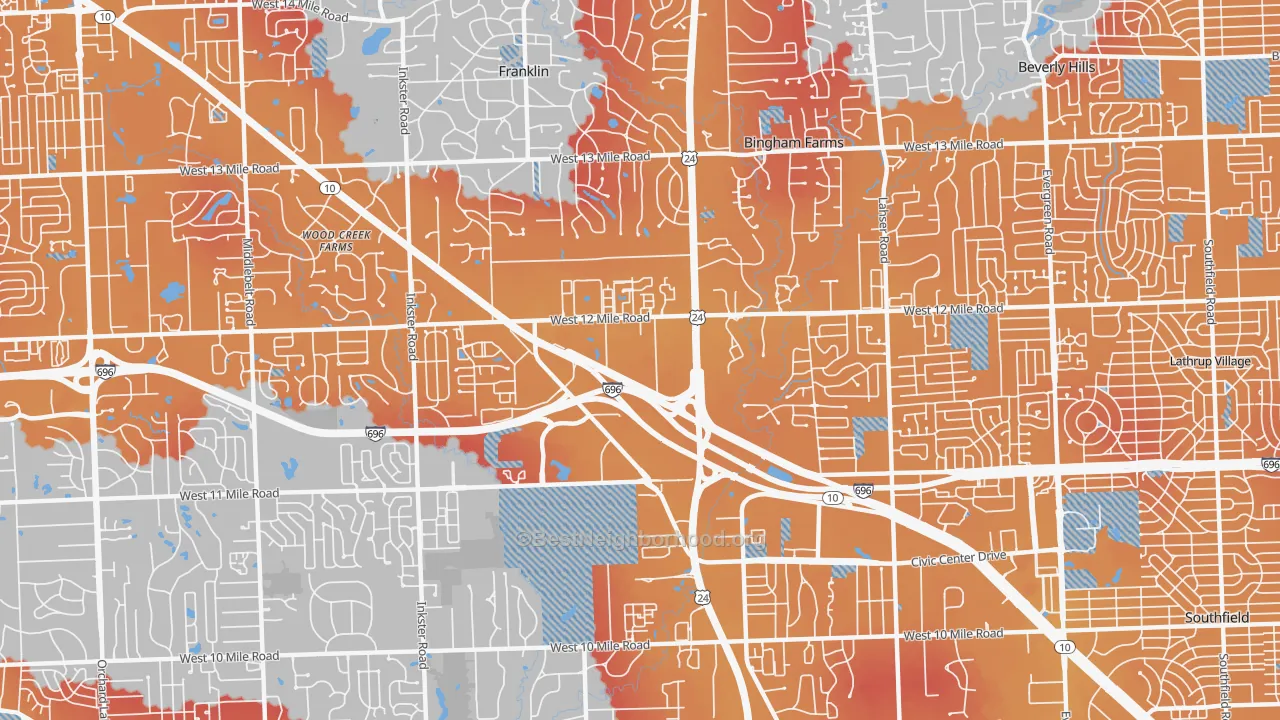 Transit Grade map of 48034, MI
