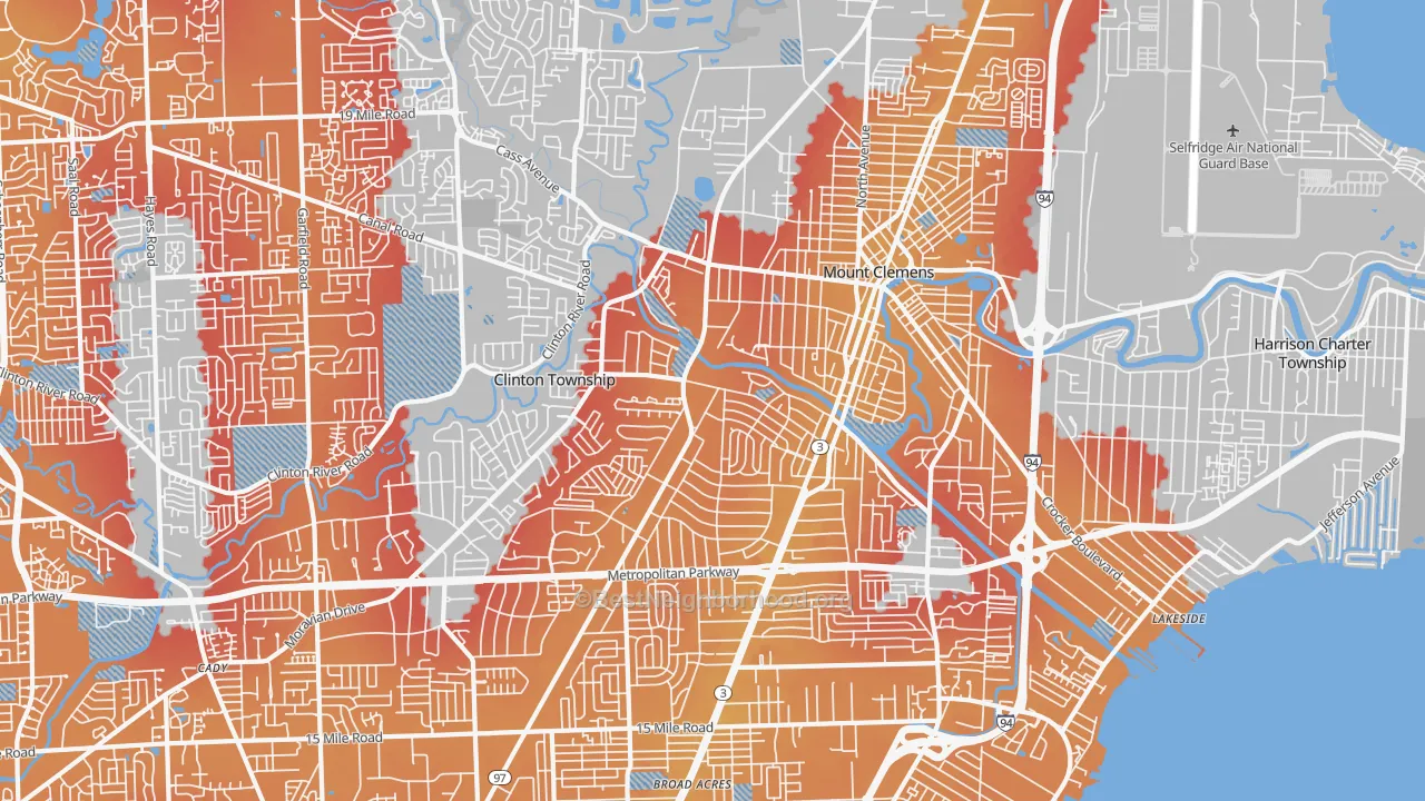 Transit Grade map of 48036, MI