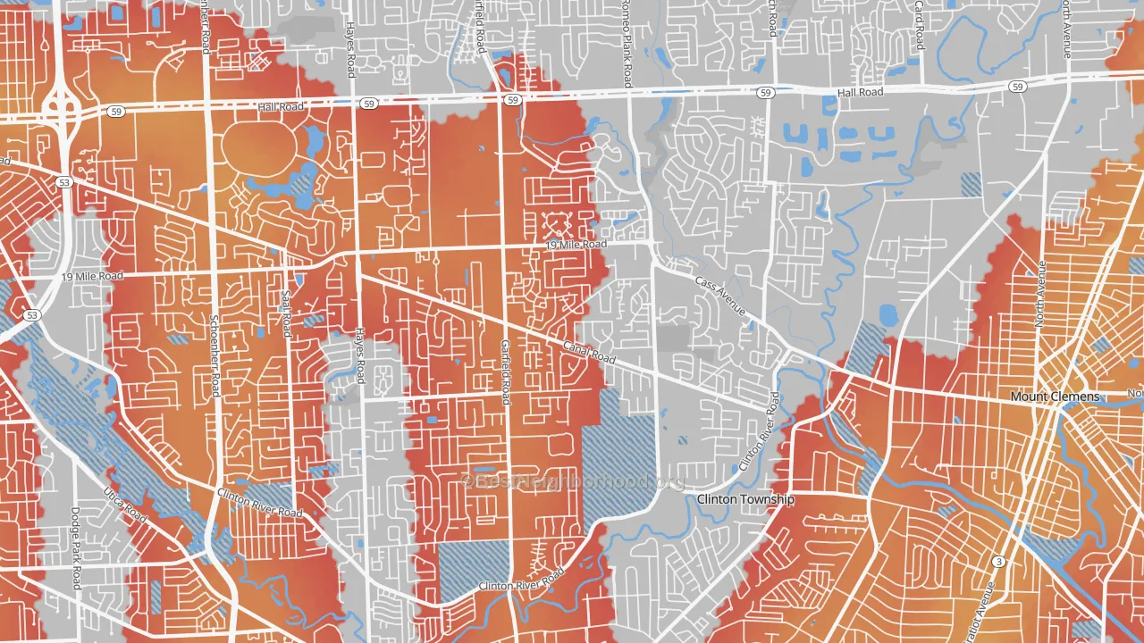 Transit Grade map of 48038, MI