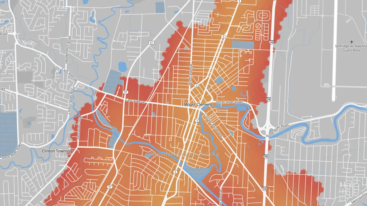 Transit Grade map of 48043, MI