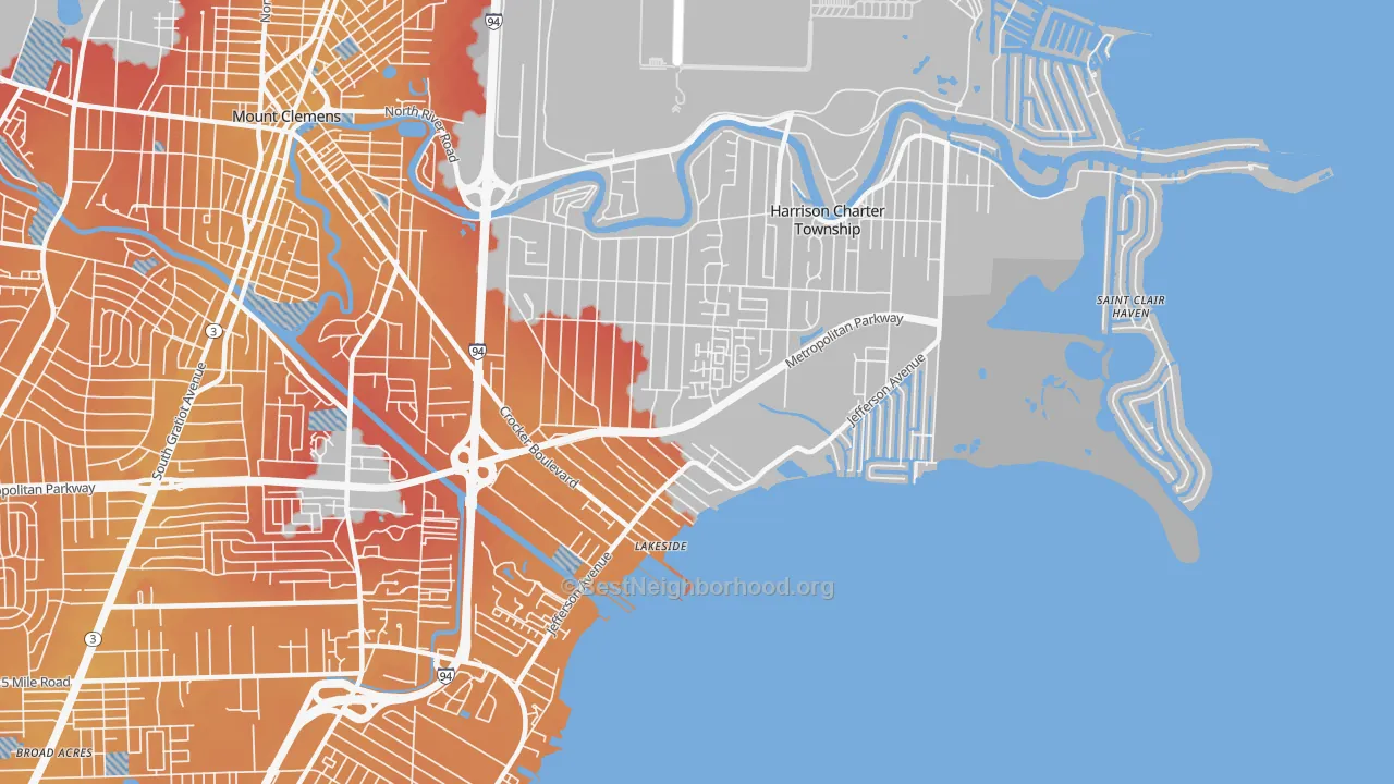 Transit Grade map of 48045, MI