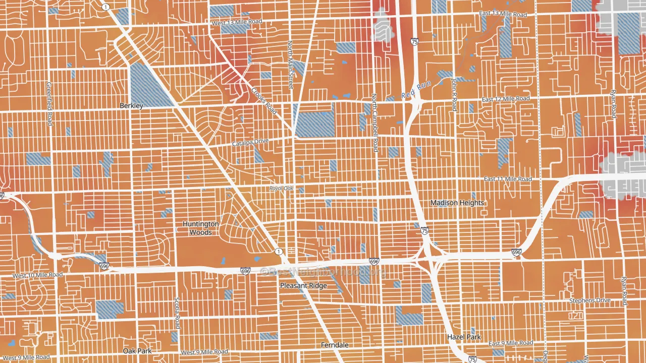 Transit Grade map of 48067, MI