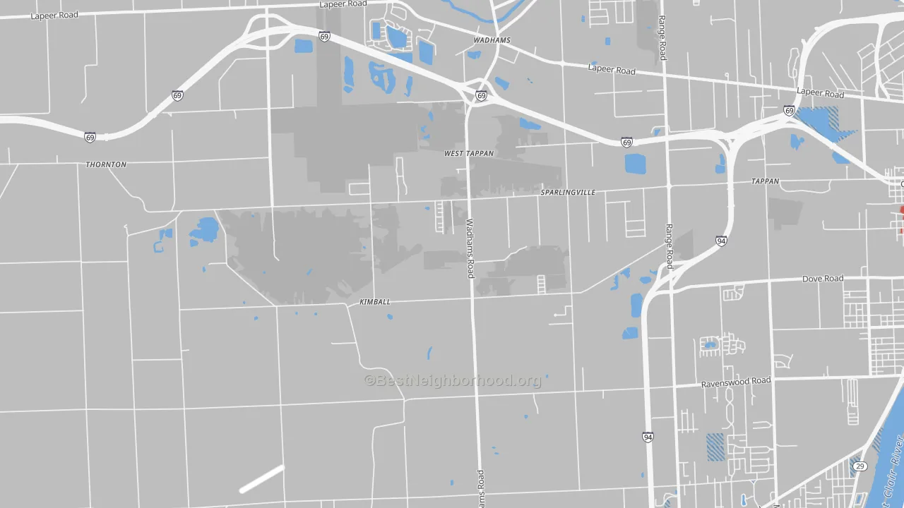 Transit Grade map of 48074, MI