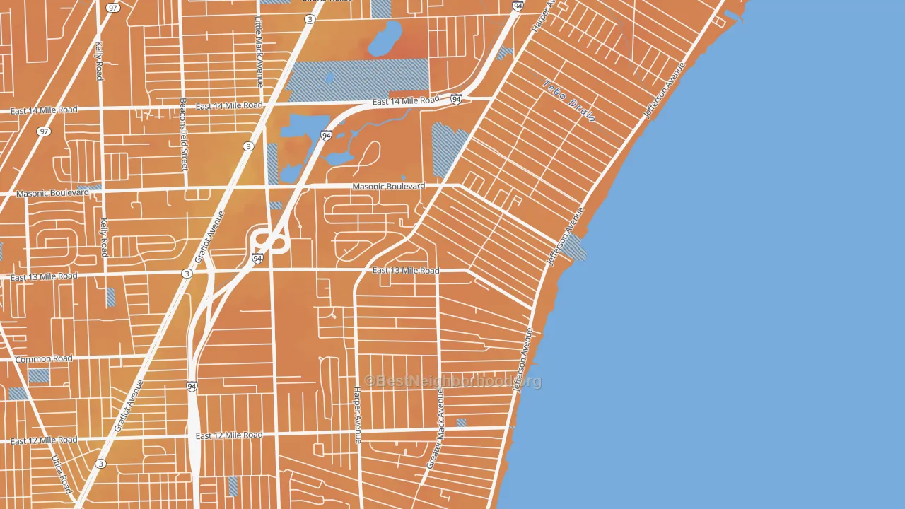 Transit Grade map of 48082, MI