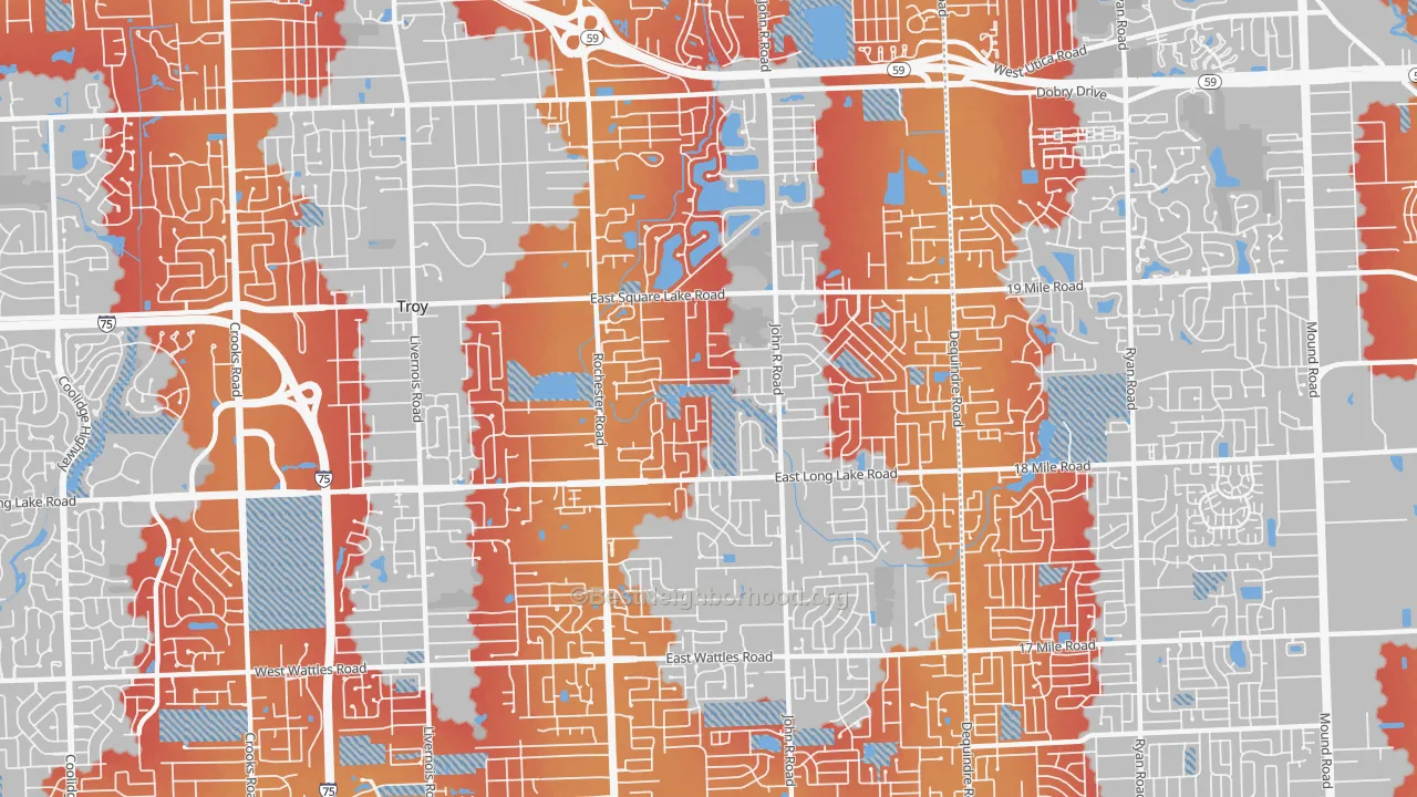 Transit Grade map of 48085, MI